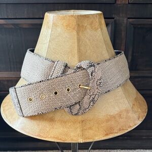 Chico's Beige Snake Print Belt